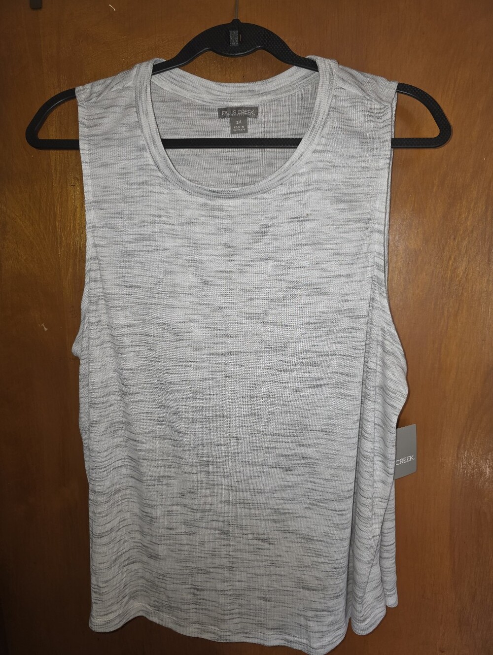 NEW Falls Creek Women's Light Heather Gray Sleeveless Tank Top